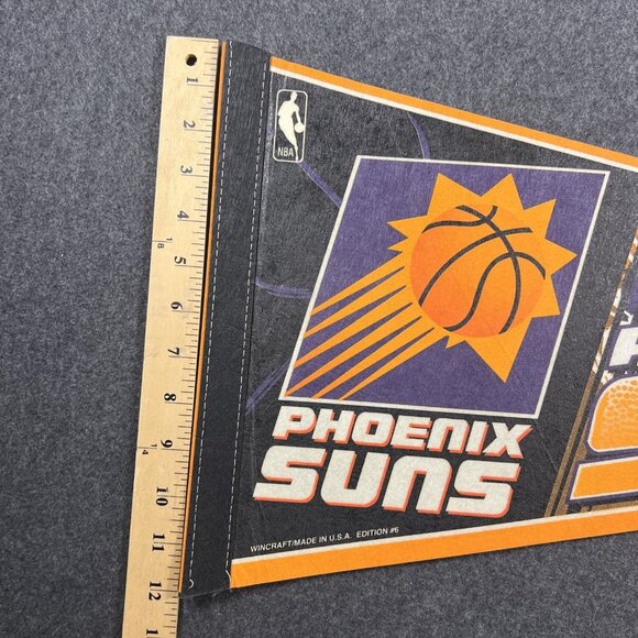 NBA Phoenix Suns Vintage Circa 1990s Style #6 Team Logo Basketball Pennant - Picture 10 of 11